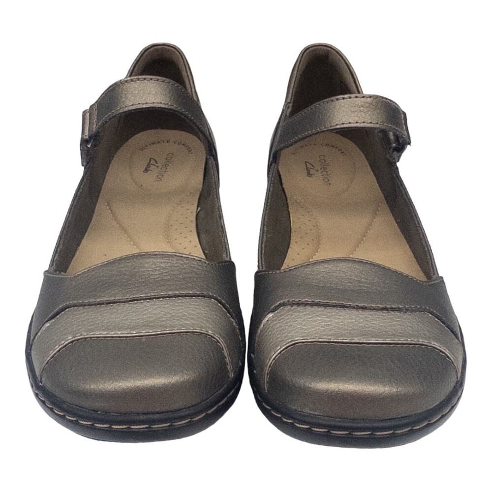 Clarks Metallic Cora Abby Mary Jane Flats 7.5 Women's - Picture 2 of 8